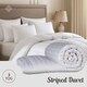 image 3 of Opulent Home Striped 3 Tog Microfiber Summer Duvet and Pillow Set|White|Single