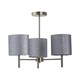 image 2 of Set of 2 Brea - Antique Brass Light Fittings & Silvery Glitter Shades | Yellow | Grey | 2