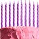 image 1 of 10 pcs Purple Cake Topper Candles Purple