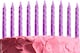 image 1 of 10 pcs Purple Cake Topper Candles | Purple