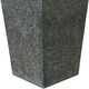 image 4 of Primrose Poly Terrazzo Stone Black Tall Flared Outdoor Square Planter 91cm