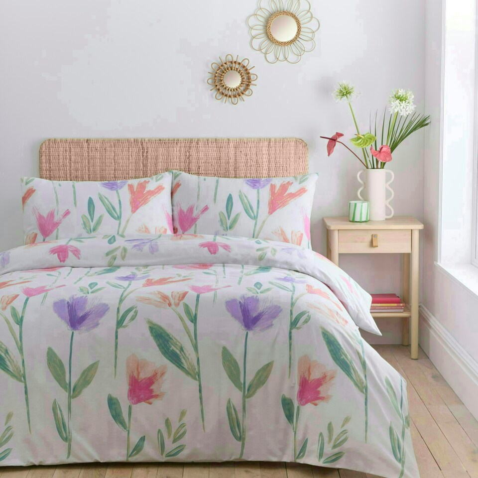 image 1 of Portfolio Home Charlotte Floral Bedding Duvet Cover Set Multi | King