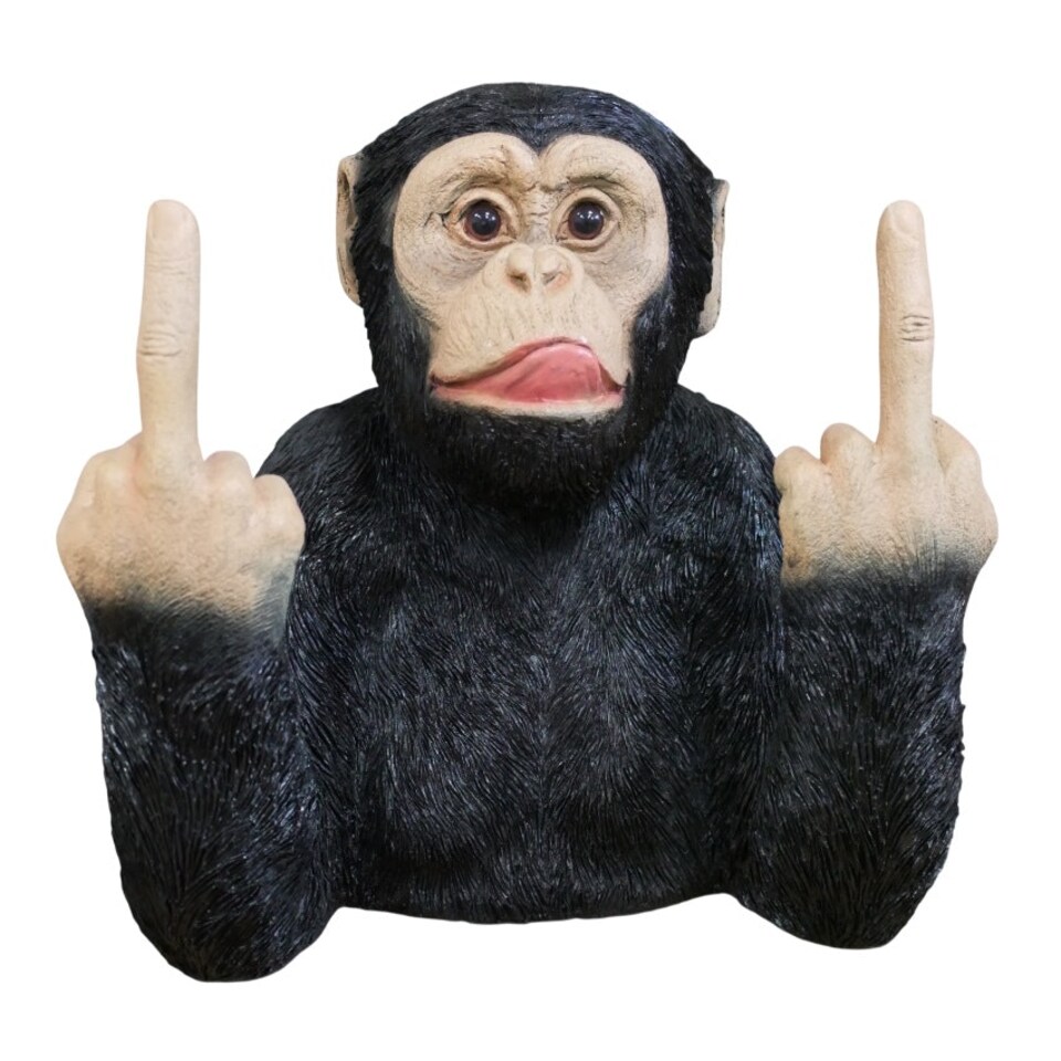 image 1 of Gifts Direct 2 U 'Up Yours' Monkey Headphone Holder Ornament Black