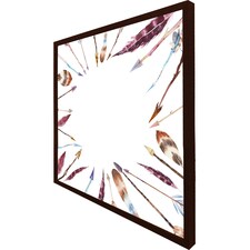 Watercolour boho chic with feathers and arrows (Picture Frame) Brown | XL