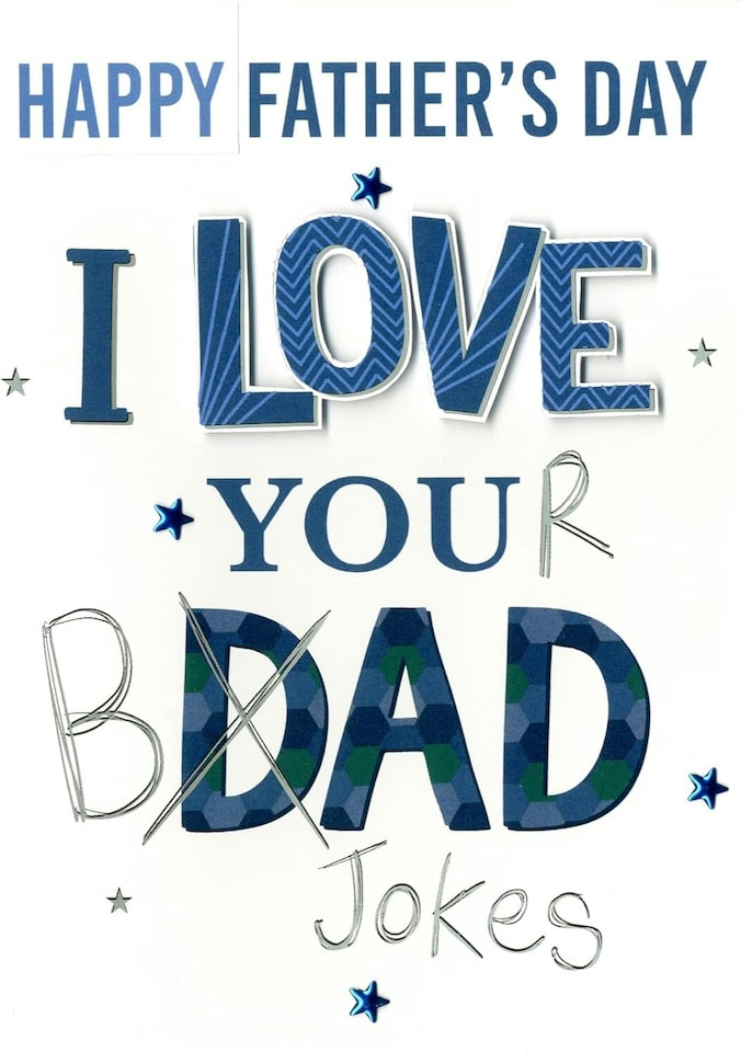 image 1 of Fun Scribbles Dad Bad Jokes Hand-Finished Father's Day Card