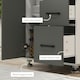 image 9 of HOMCOM Modern Kitchen Cupboard Storage Organiser Microwave Cabinet Grey