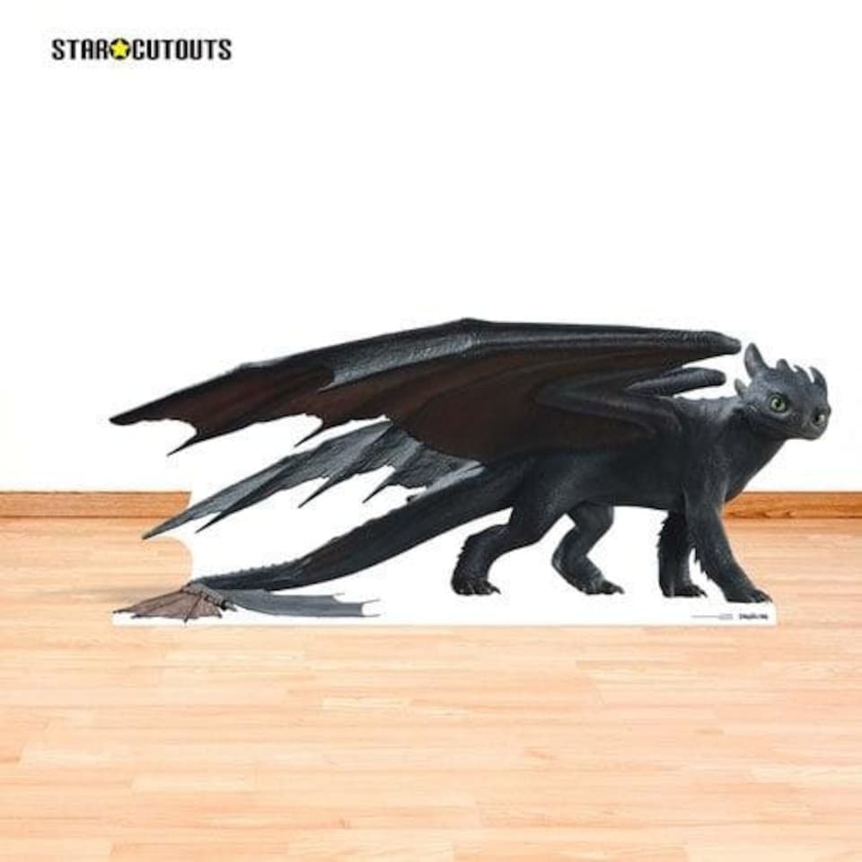 image 1 of Toothless Dragon How To Train Your Dragon Live Action Lifesize Cardboard Cutout 82cm