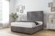 image 2 of Sloomy Harrington Slate Naples Divan Bed With Mattress 2 Drawers Footend With 26" Strutted Headboard & 12" Matching Footboard 4' Small Double | Grey | Slate | Small Double | 1