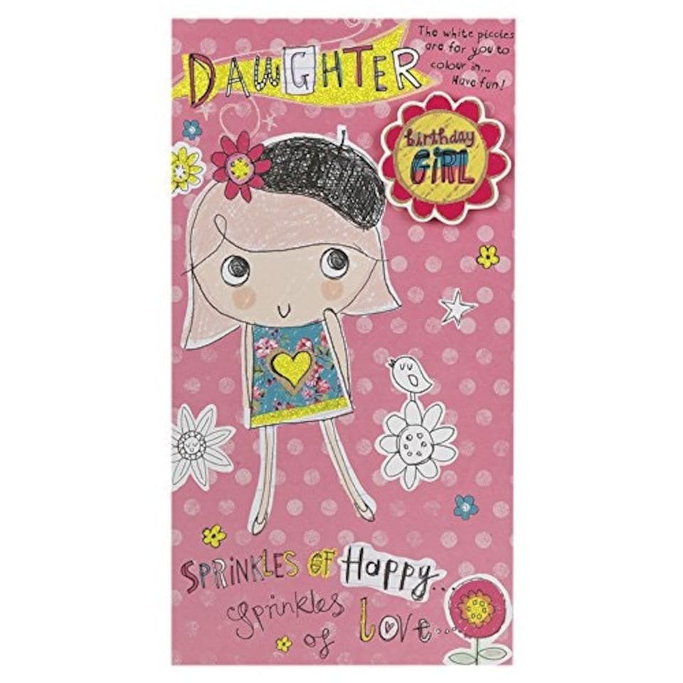 image 1 of Birthday Card For Daughter 'With Badge'