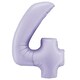image 1 of Satin Lilac Number 4 Giant Foil Helium Balloon 102cm / 40 in