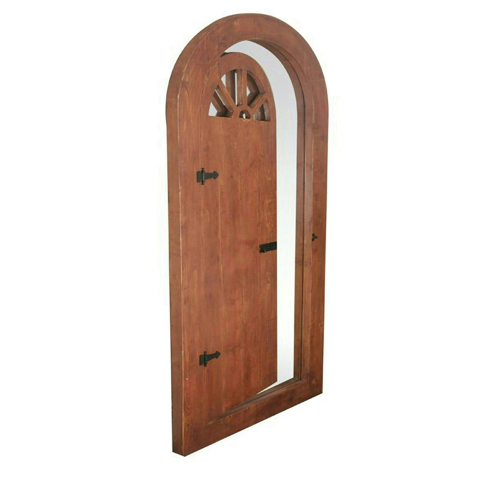 image 1 of Primrose Glass Illusion Wooden Garden Mirror Gate