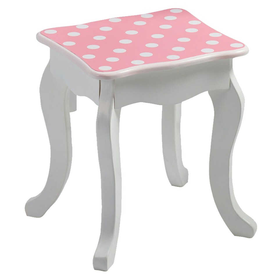 image 1 of Teamson Kids Gisele Polka Dot Vanity Set with Tri-Fold Mirror