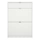 image 2 of Shoes Shoe Cabinet 2 Flip Down Doors + 1 Drawer in White