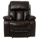 image 2 of Chester Bonded Leather Manual Recliner Chair with Heat And Massage (Brown)