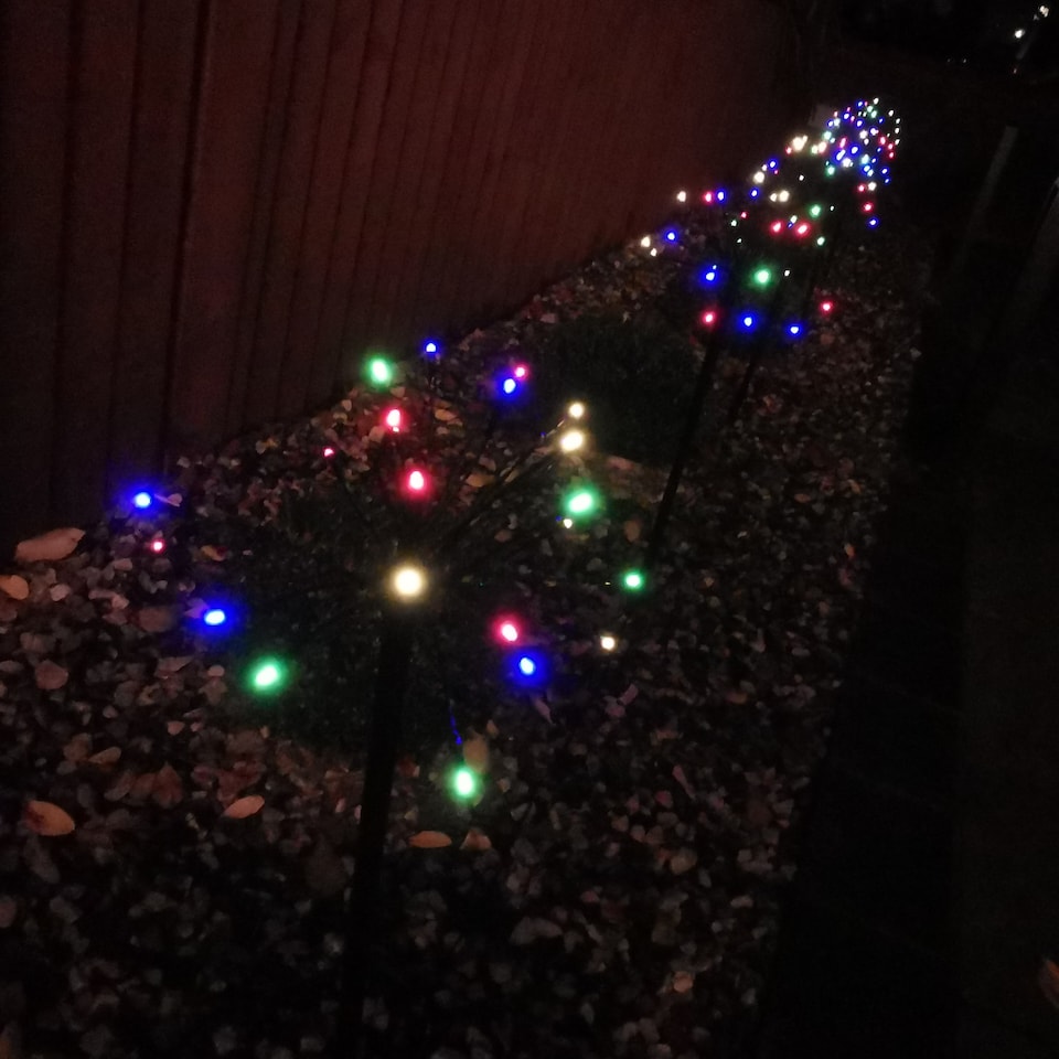 image 1 of 5pcs 63cm 120 LED Battery Operated Sparkler Path Lights with Timer in Multicoloured