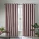 image 1 of Linen Look Blackout Ring Top Eyelet Curtains - 110cm x 183cm - Blush
