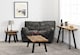 image 5 of Quebec Wave Edge Coffee Table - L58.5 x W100 x H43.5 cm - Medium Oak Effect - Black | Black