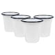 image 1 of Argon Tableware White Enamel Tumblers - 300ml - Blue - Pack of 3 | White | Blue