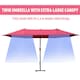 image 3 of Outsunny 4.6M Garden Patio Umbrella Canopy Parasol Sun Shade w/ Base Off White