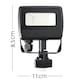 image 4 of ValueLights Floodlight Black Outdoor Wall Floodlight