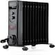 image 1 of PureMate 2500W Oil Filled 11 Fin Radiator - Black