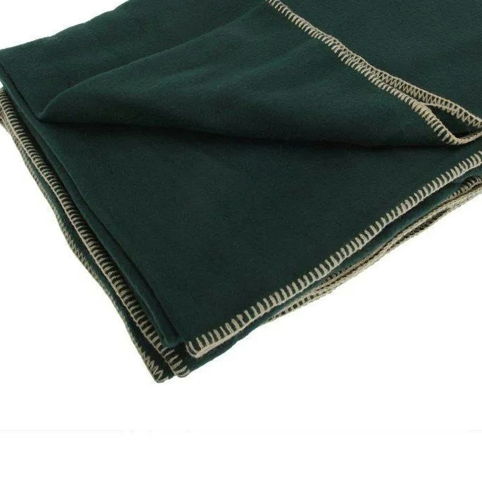 image 1 of Result Plain Warm Outdoor Fleece Blanket (330gsm) (Pack of 2) - Forest Green - One Size