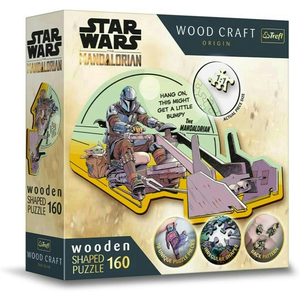 image 1 of Trefl The Mandalorian Reunite Wooden Puzzle - 160 Pieces