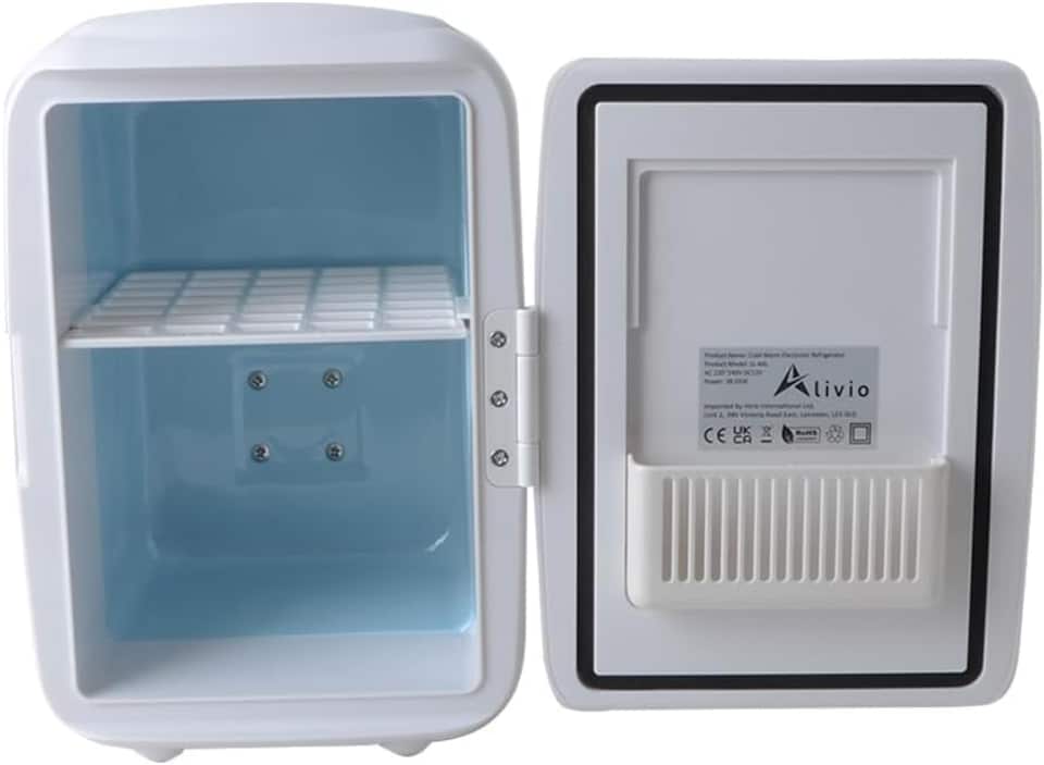 image 1 of Alivio 4L Portable Mini Fridge, Compact Electric Cooler & Warmer for Home, Office & Travel | White | white | 1