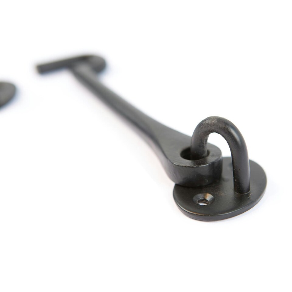image 1 of Hammer & Tongs Rustic Cabin Hook and Eye - W165mm - Black