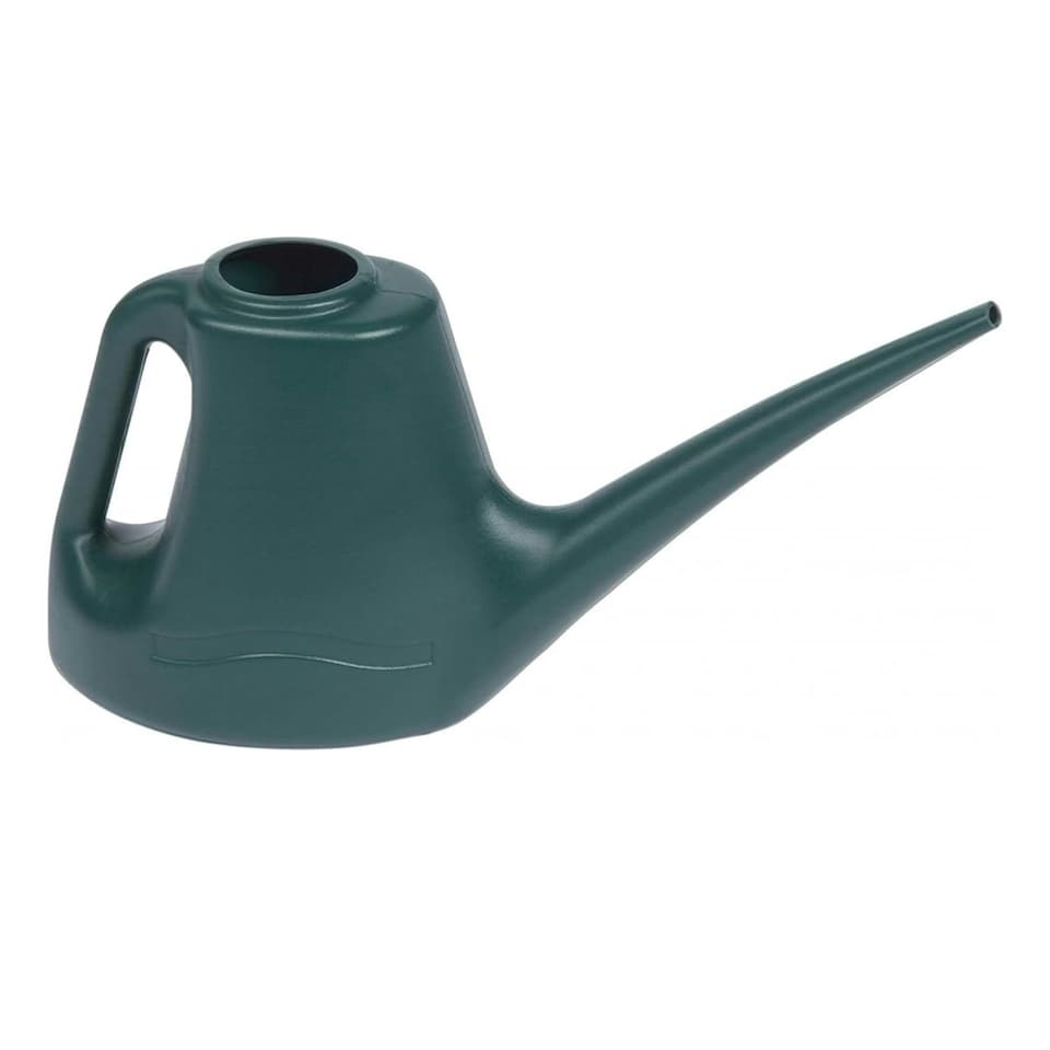 image 1 of 1 x 1 Litre Handy Sized Lightweight Green Plastic Watering Can With Handle
