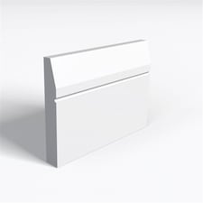 Pack of 15 (Total 15 Units) - MDF Primed Splay and 1 Drip Skirting Board & Rebate - 25mm (T) x 194mm (H) x 3050mm (L)