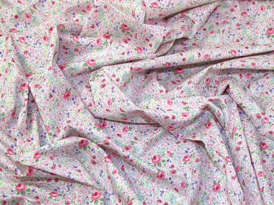 Pink Cotton Lawn Fabric for Dressmaking, 140cm / 55" Wide - per metre