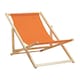 image 2 of Interiors by Premier Stylish Orange Deck Chair, Ethically Sourced Deck Chair, Sling Design Lawn Chair, Adjustable Garden Chair
