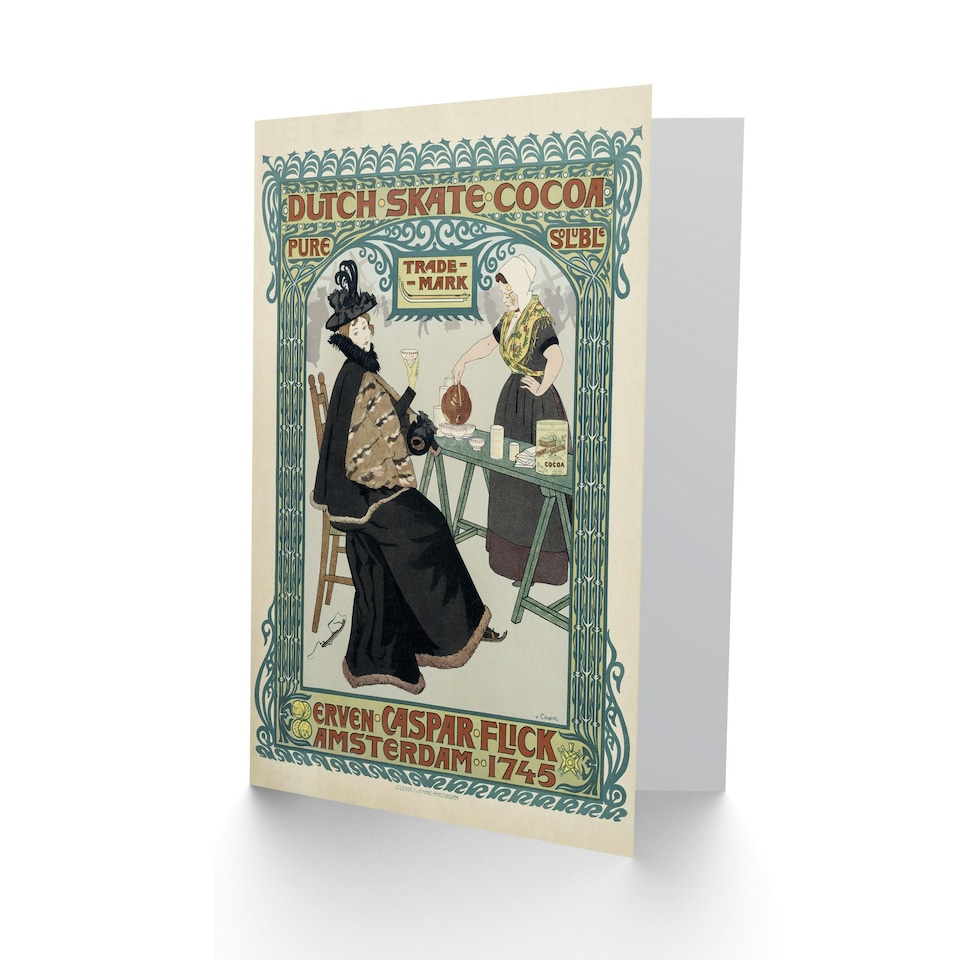 image 1 of Johann Georg van Caspel Art Card Dutch Skate Cocoa Advert