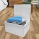 image 3 of White Paper Rope Woven Storage Xmas Hamper Basket Box with White Cloth Lining – Decorative Gift Basket for Christmas, Weddings, Parties & Home Storage