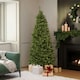 image 4 of Charles Bentley Luxury 7ft Slimline Faux Nordic Spruce Hinged Christmas Tree Green
