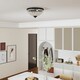 image 8 of HOMCOM Crystal Chandelier Ceiling Light with 168 Octagonal Beads, Vintage 2-Light Flush Mount Ceiling Light for Living Room, Bedroom, Hallway, Dining Room, Black | Black
