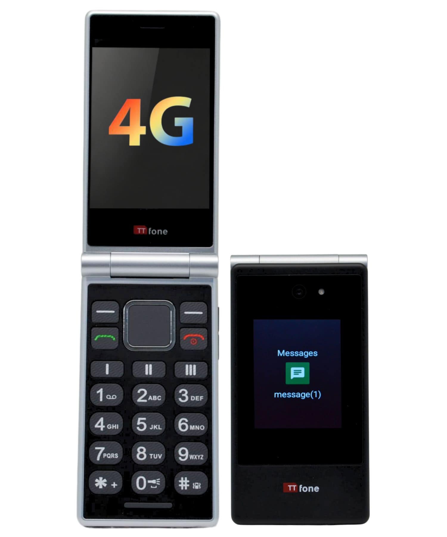 TTfone TT990 4G Flip Phone with Android 14 (De-Googled) - O2 Pay as you go