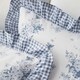 image 4 of Catherine Lansfield Lucie Floral Frill Blue Duvet Cover Set Blue | Double