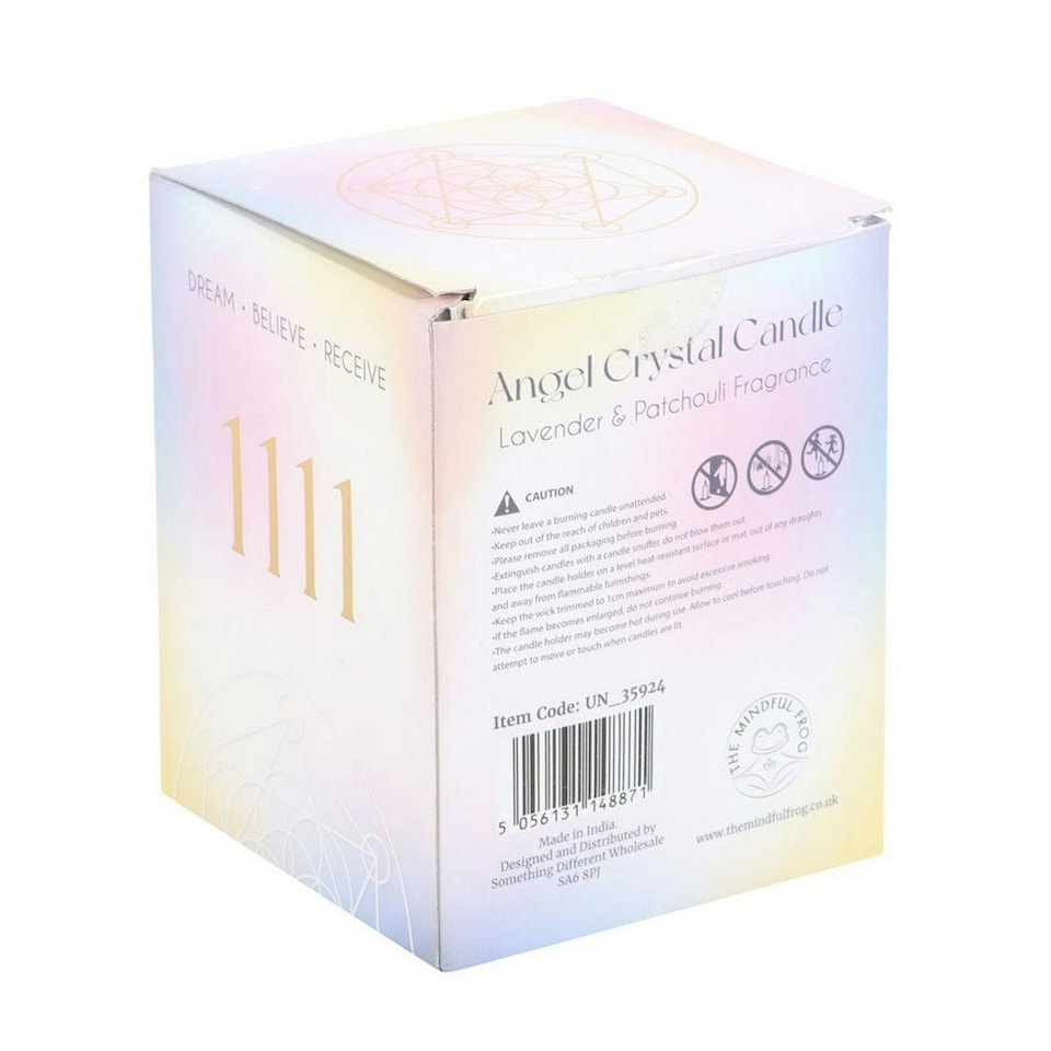 image 1 of Something Different 1111 Angel Number Crystal Chips Scented Candle - White/Clear - One Size