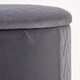 image 7 of Homescapes Arundel Heart-Shaped Velvet Footstool with Storage, Grey
