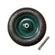 image 10 of Replacement 15" x 3.4" Pneumatic Heavy Duty Garden Wheelbarrow Wheel & Axel In Green