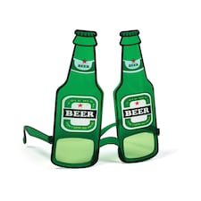 Bristol Novelty Beer Bottle Glasses - Green - One Size One Size