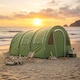 image 9 of Outsunny 4 Man Family Tent Camping Tent with 2 Room and Carry Bag, Green
