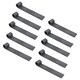 image 1 of Trailer Truck Tailgate Strap Hinge Self Colour 12.5mm Pin Weld On 150mm 10pc | Grey