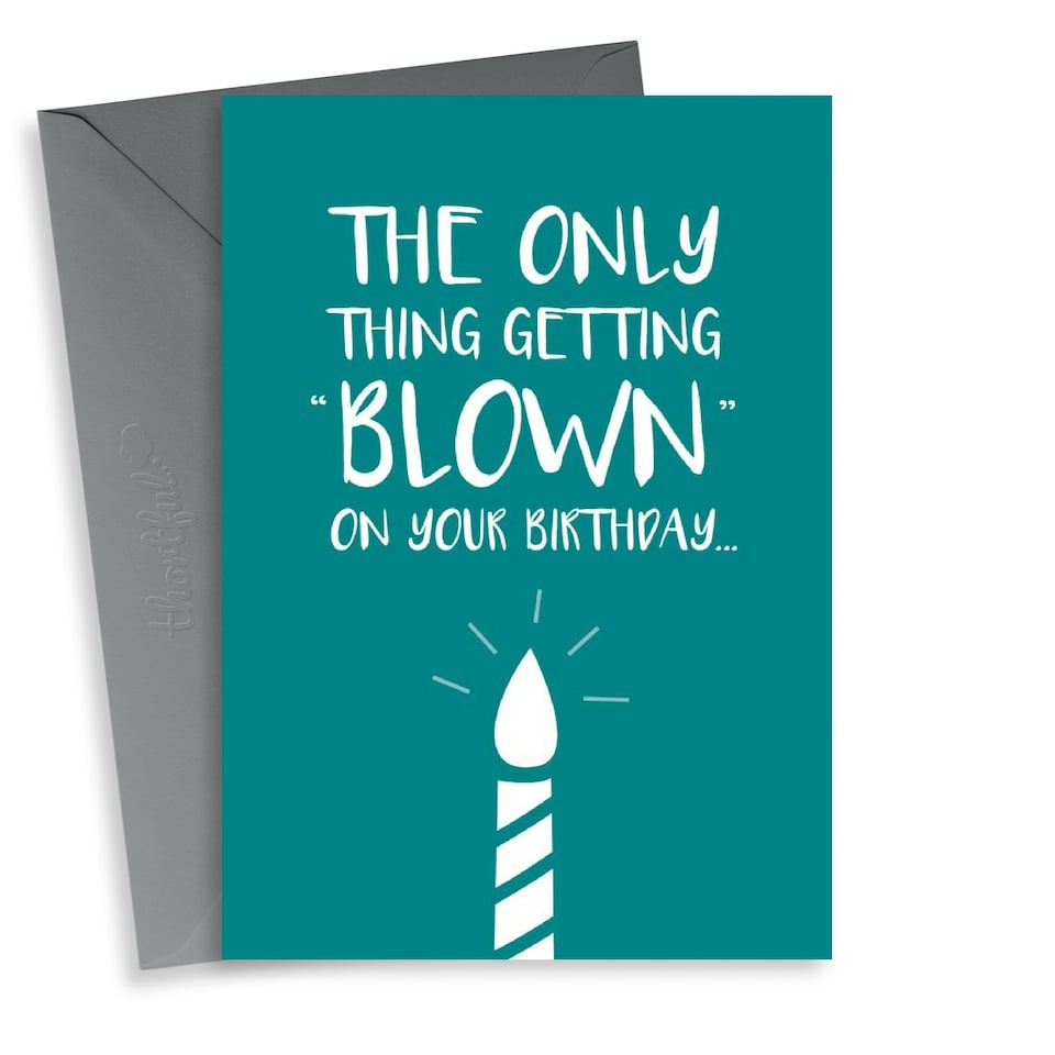 image 1 of Rude Candle Blow Birthday Card