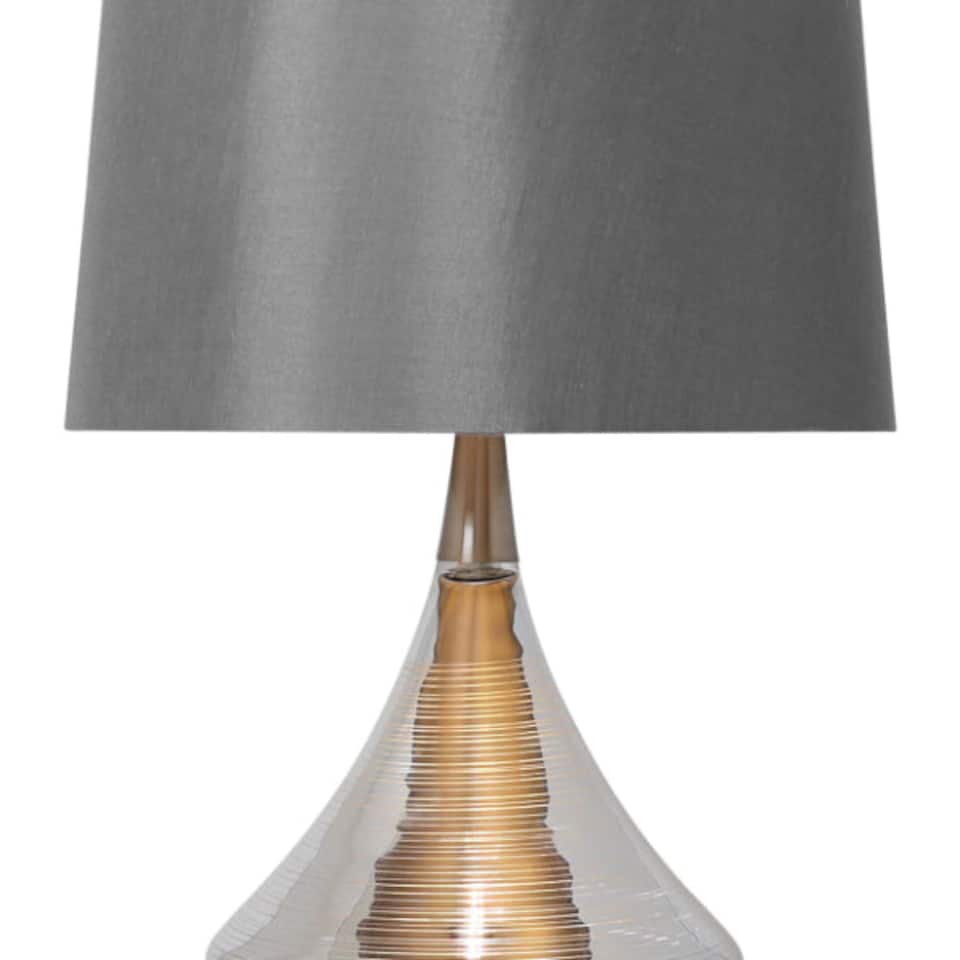 image 1 of Willis Satin Nickel Glass Table Lamp