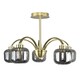 image 1 of BHS Lyna 5 Light Flush Ceiling Light, Brass