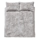 image 5 of Cuddly Deep Pile Faux Fur Duvet Cover Set | Silver | Silver Grey | Single
