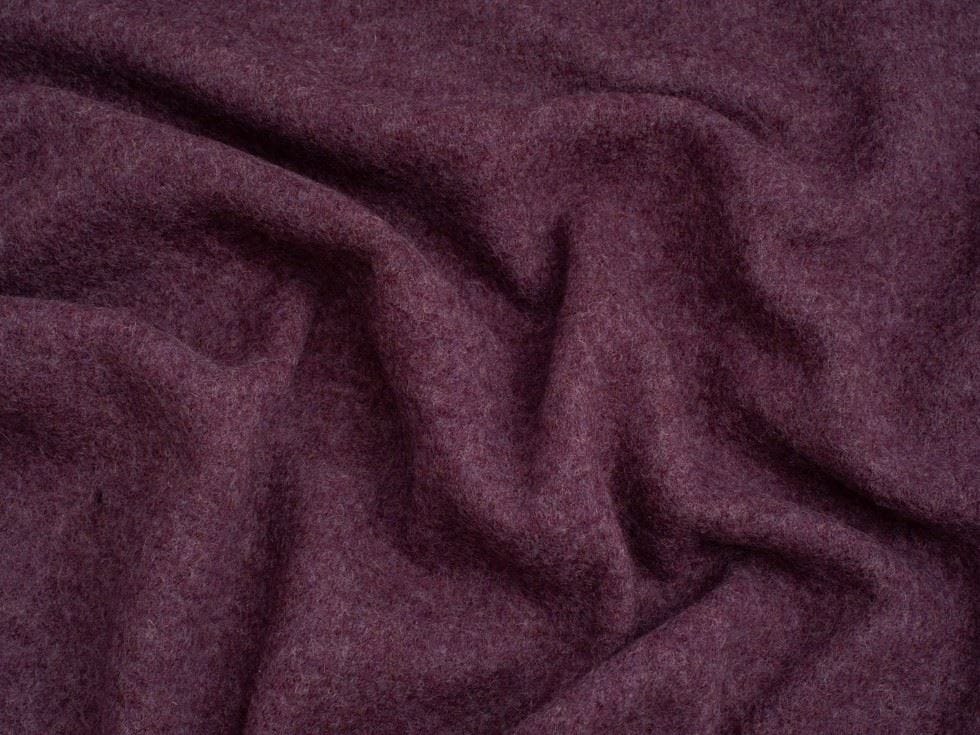 Minerva Core Range Purple 100% Pure Boiled Wool Coating Fabric for Dressmaking, 140cm / 55" Wide - per metre